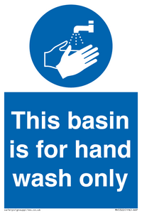 Basin for hand wash only